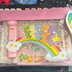 Care Bears Pink and Clear Pencil Case